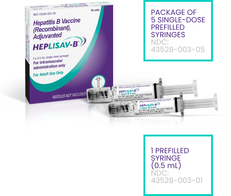 Package of 5 single-dose prefilled syringes: NDC: 43528-003-05. 1 prefilled syringe (0.5 ml): NDC: 43528-003-1.