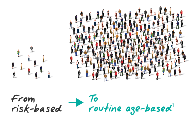 From risk-based to routine age-based